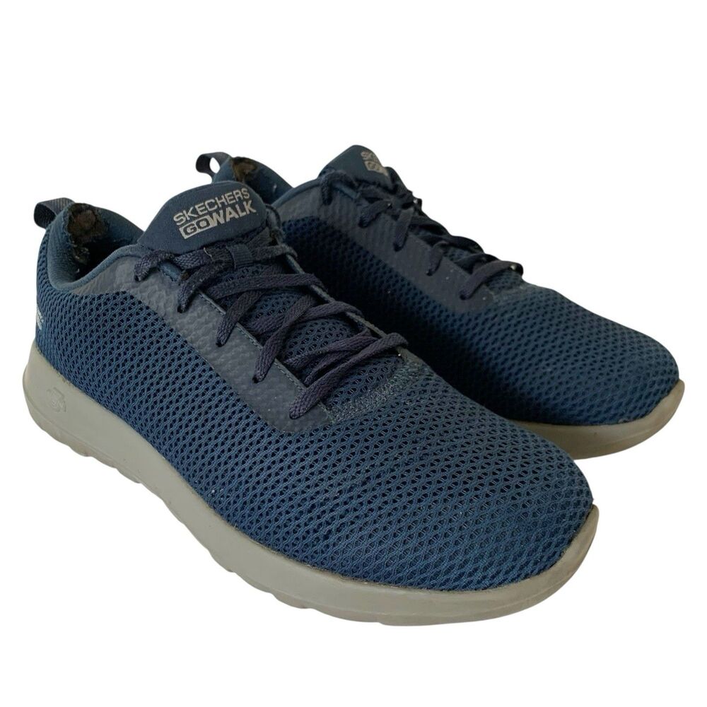 Skechers Shoes Go Walk Max Effort Men 10 Navy Lace-up Mesh Athletic‎ Sneakers